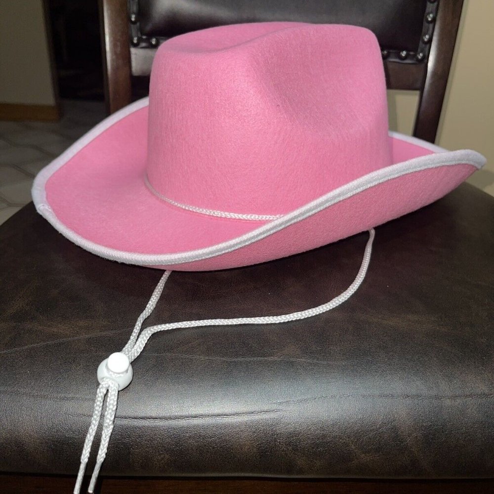 Adult Plain Cowboy Hat, Summer Hat, Western Bachelorette Party, Cowgirl Pink Hat